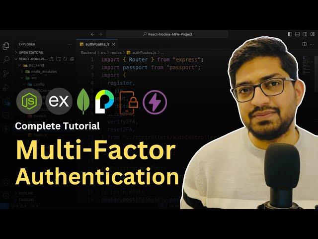 Build Multi-Factor Authentication Project in Node.js & Express | Passport.js, Speakeasy 2FA Tutorial