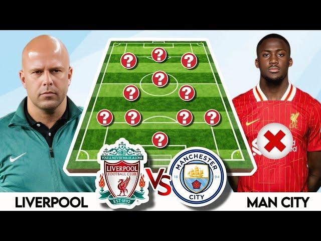 LIVERPOOL vs MAN CITY  Liverpool Predicted Line-up | Konate & Bradley Injured