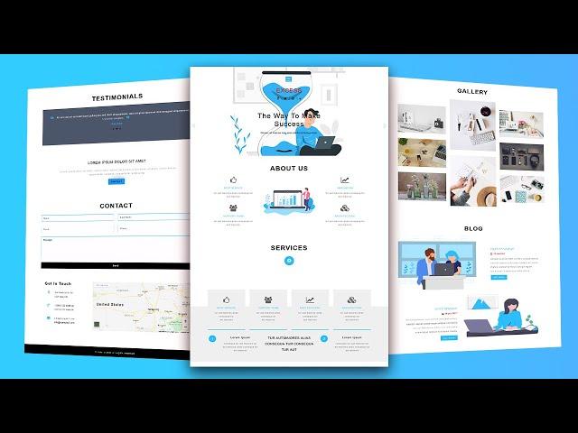 Free website template-Build a complete responsive website using html css bootstrap
