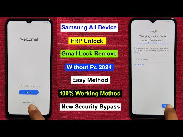 "New Method 2024" Samsung All Model Frp Bypass Android 11/12/13/14 | Gmail Account Remove Without Pc