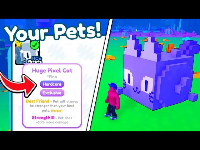 I Hatched the FIRST EVER *HARDCORE HUGE PIXEL CAT* In Pet Simulator X