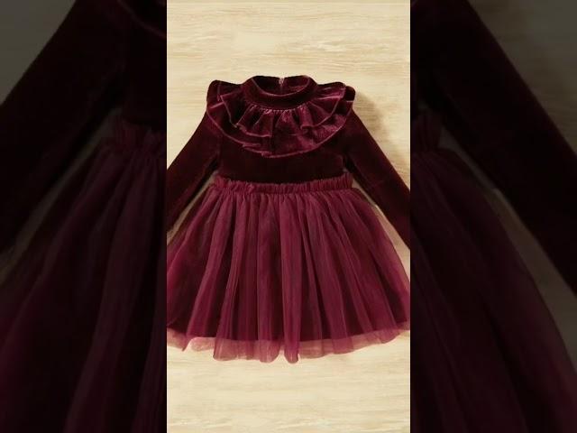 baby velvet frockdesign velvet dress design for babies 2023 #frock #velvetdressdesigns #velvetfrocks