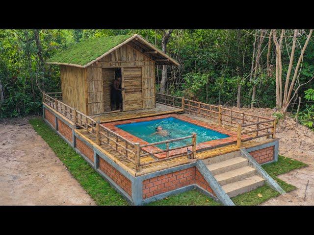 [ Full Video ] Building A Private Bamboo Swimming Pool With Décor Living Room