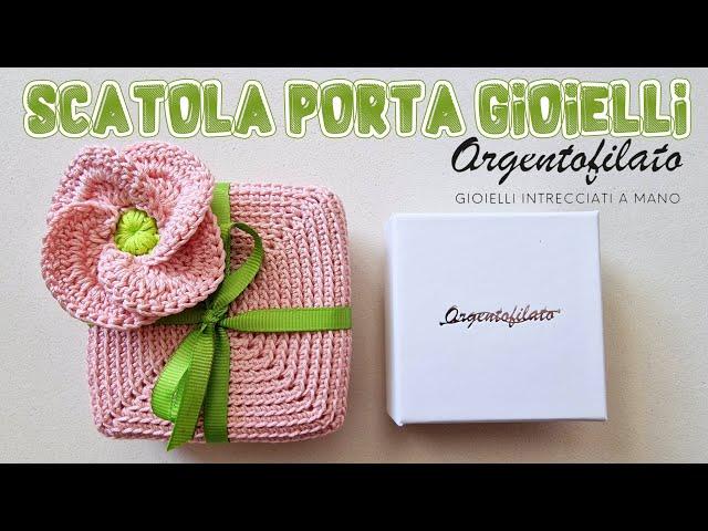 Uncinetto facile: scatola porta gioielli a crochet #argentofilato