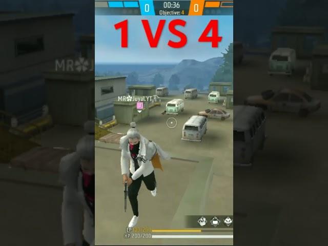 1VS4, short video share core win,  #freefire #funny #free