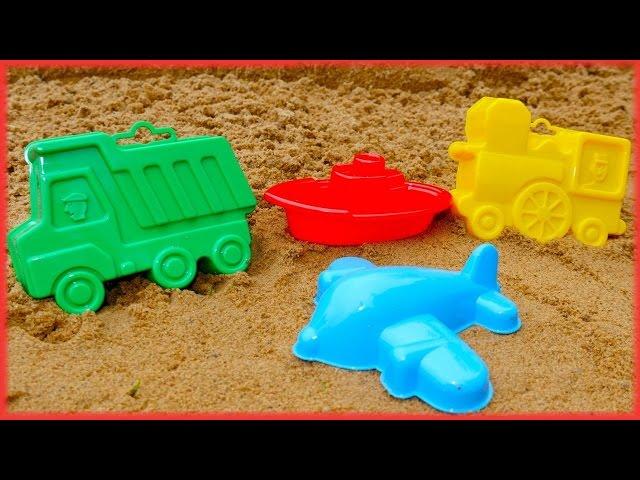 Spiel im Sand und lern Farben! Lehrreiches Video.