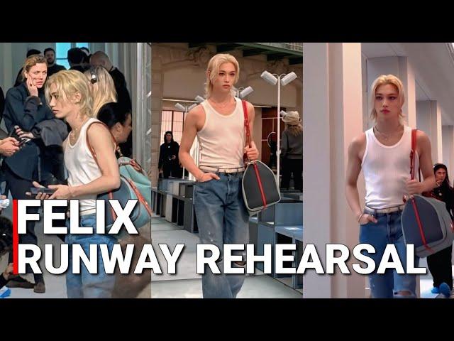 Stray Kids Felix Unseen Rehearsal FULL VIDEO| Preparing for Louis Vuitton Runway in Paris 2025