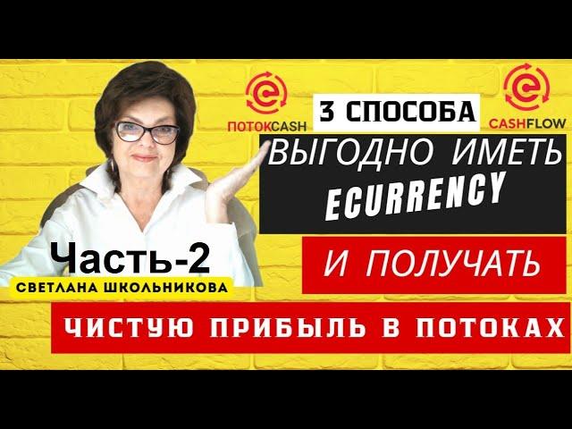 Три способа иметь ЕКАРЕНСИ и получать прибыль в КешФлоу Часть-2 Спикер Светлана Школьникова 31.10.24