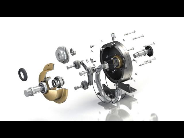 T-FLEX CAD 15 - Photorealistic animation, Gearbox