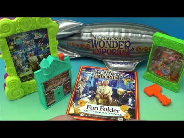 2007 Mr MAGORIUM'S WONDER EMPORIUM set of 5 WENDY'S MOVIE COLLECTIBLES VIDEO REVIEW