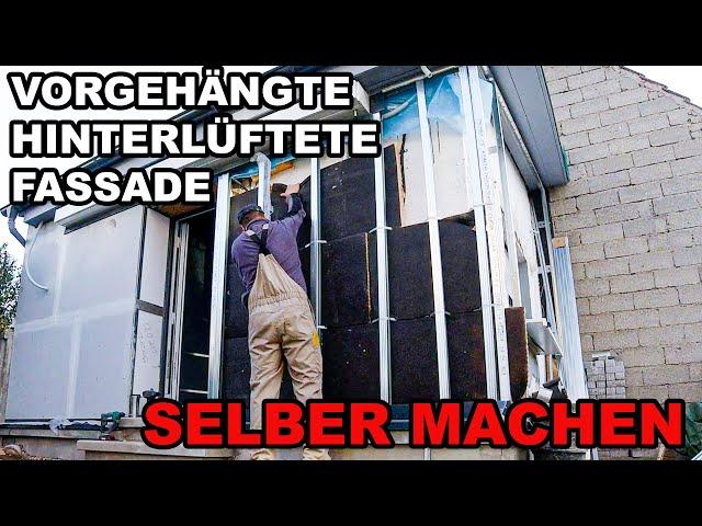 Dämmung der Außenwand mit vorgesetzter und hinterlüfteter Fassade - Atelier M1Molter Baubericht.