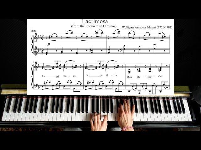 Mozart - Lacrimosa - Piano Tutorial (Plus Sheet)