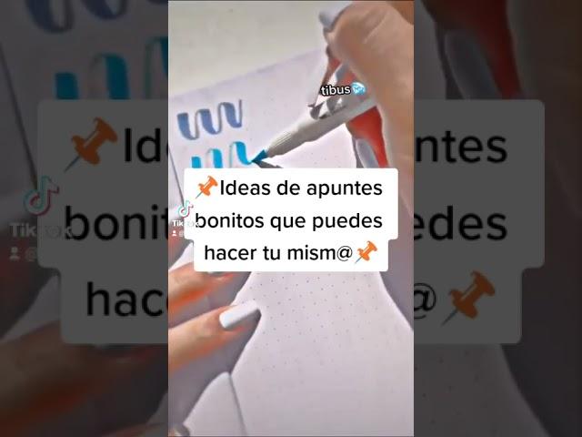 Ideas de apuntes bonitos que puedes hacer tu mism@