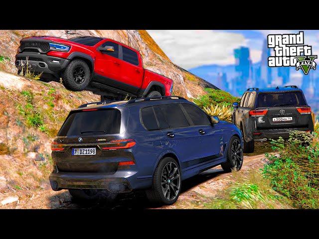 РЕАЛЬНАЯ ЖИЗНЬ В GTA 5 - ПРОВЕРКА BMW X7, LAND CRUISER 300 И DODGE RAM НА ПРОХОДИМОСТЬ! ВОТЕР