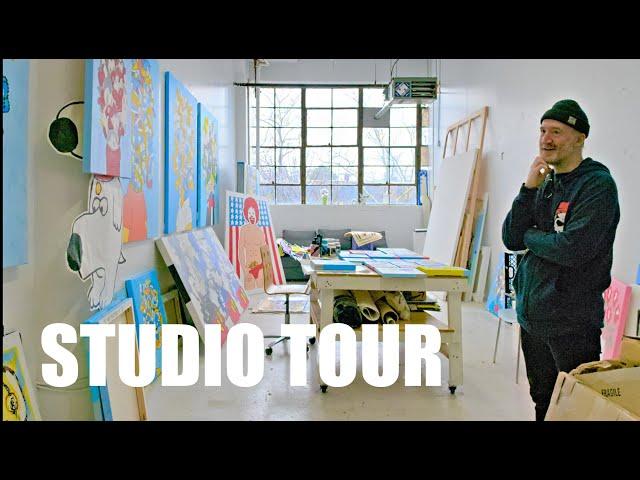 Art Studio Tour with NYC painter WizardSkull.