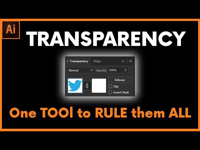 The Ultimate Master Tool Of Illustrator "TRANSPARENCY TOOL" Using Opacity Mask In Illustrator