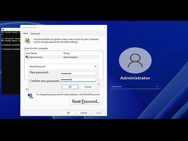 How to Reset Password Windows 11 Admin Account Without Software or Bootable Media