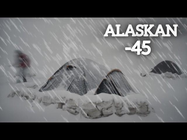 EXTREME -45° Solo Winter COLD Camping 4 Days | Snowstorm, Hot Tent Camping In A Snowstorm !