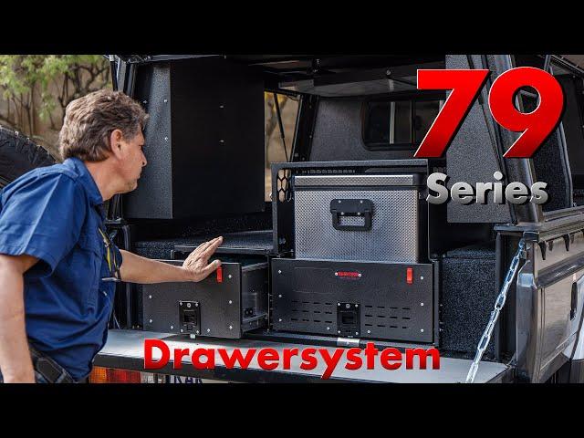 Drawersystem For Landcruiser 79 Doublecab by Bushtech Aluminium Canopies