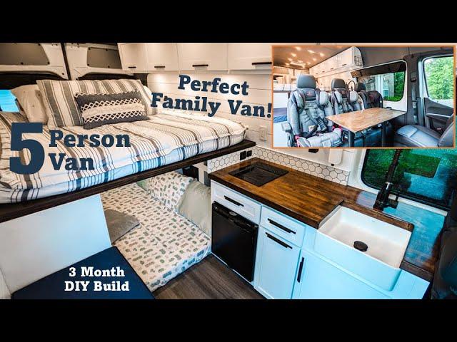 DIY Converted Sprinter Van | Family of Five | Two Beds!