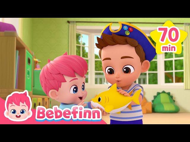 Finn's Bestie! Baby Shark Doo Doo Doo 🩵  #SharkMonth CompilationㅣNursery Rhymes for Kids