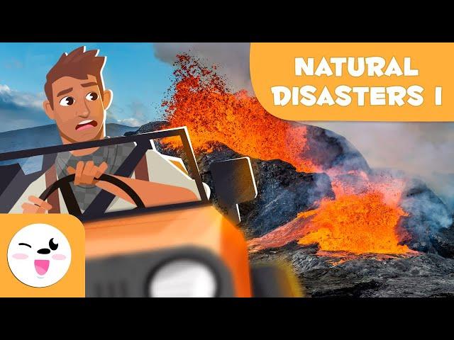 NATURAL DISASTERS for kids - EARTHQUAKE  VOLCÁN  TSUNAMI  HURRICANE ️ TORNADO  WILDFIRE