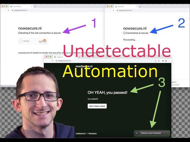 Undetectable automation with SeleniumBase UC Mode and undetected-chromedriver. (Python)