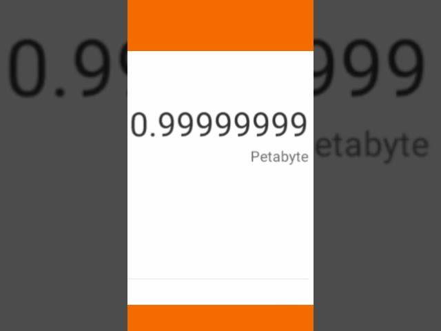 Close to 1 petabyte #data #calculator (Only available in redmi phones)