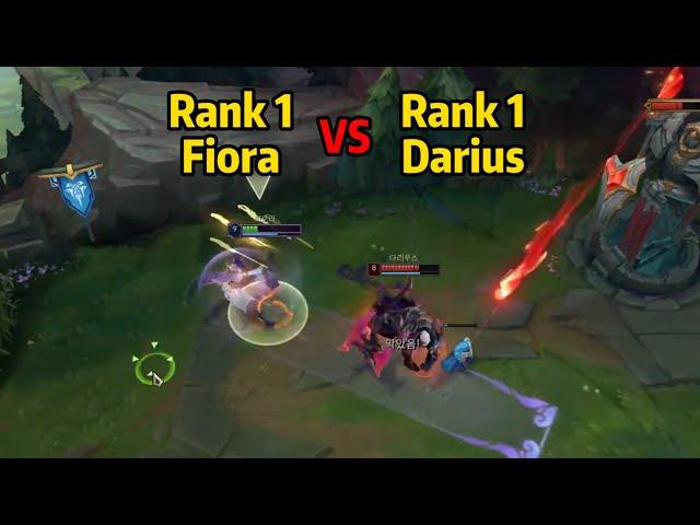 Rank 1 Fiora CN vs Rank 1 Darius KR!