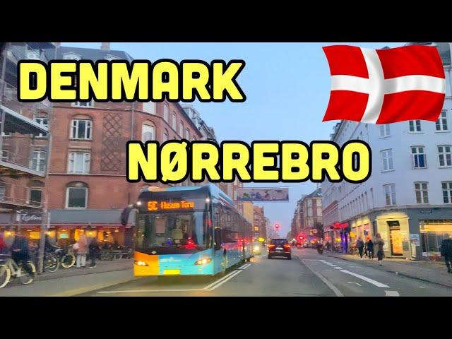 Nørrebro - Copenhagen - Denmark !! 2022 - Driving In Denmark !! 4k UHD 60fps