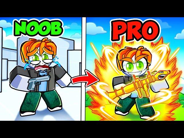 Upgrading my BEST FRIEND From NOOB to PRO in RIVALS (roblox)