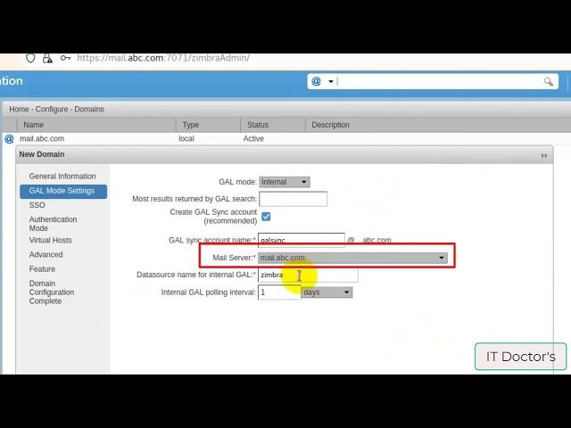 How to Create Domain  on Zimbra mail server