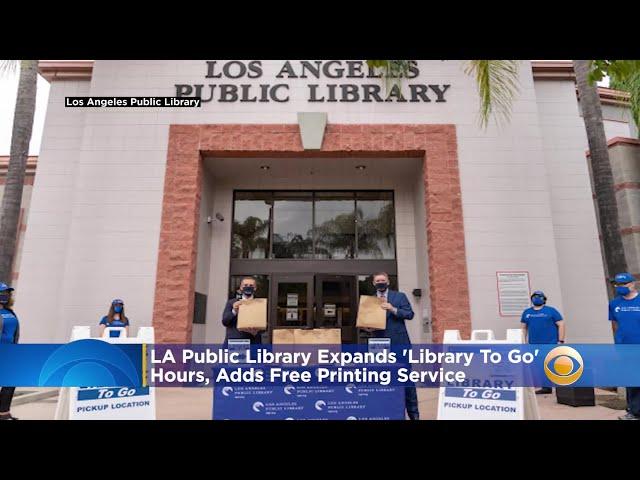 LA Public Library Expands 'Library To Go' Hours, Adds Free Printing Service