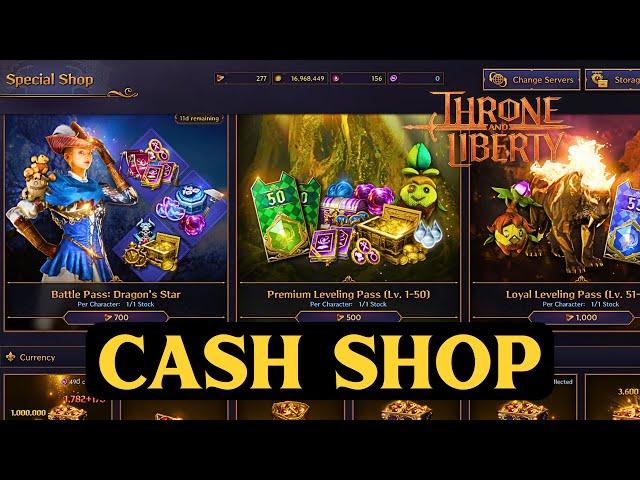 Throne and Liberty CASH SHOP KR - Real Money Items You Can Buy