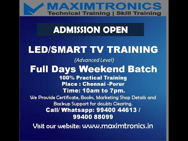 LED TV TRAINING | MI 4K LED SMART TV VOLATGE CHECK POINT  Part-1 www.maximtronics.in