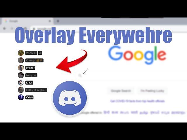 Discord Overlay Everywhere on Desktop, chrome, games.