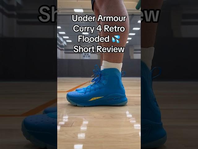 Under Armour Curry 4 Retro “Flooded” On Feet & In Hand Looks - Short Review Part 1/3 #shorts #curry4