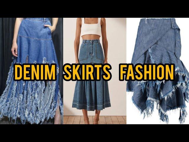 Denim Skirt Fashion || डेनिम स्कर्ट फॅशन #thefashionworld #youtubevideo #viralvideo