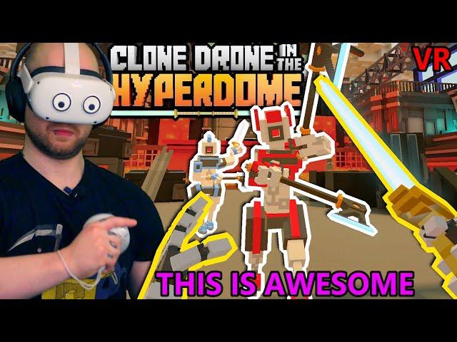 I FOUND AN INCREDIBLE VOXEL VR GAME NOBODY'S TALKING ABOUT | Clone Drone in the Hyperdome VR