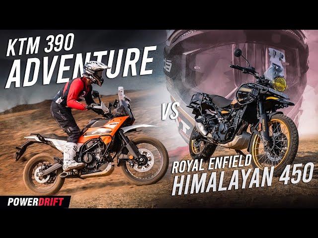 2025 KTM 390 Adventure vs Royal Enfield Himalayan 450 | The best ADV motorcycle is? | PowerDrift