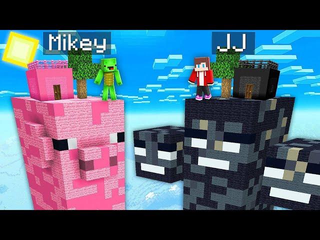 JJ PIGGY PIG vs Mikey WITHER BOSS CHUNK Battle - in Minecraft Challenge (Maizen)