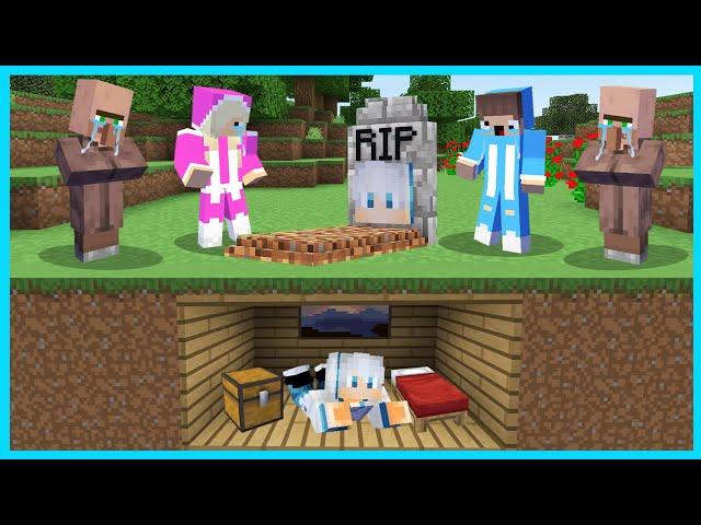 MIPAN & ZUZUZU DI PRANK! AKUDAV BUAT RUMAH RAHASIA DI BAWAH KUBURAN DI MINECRAFT SURVIVAL!