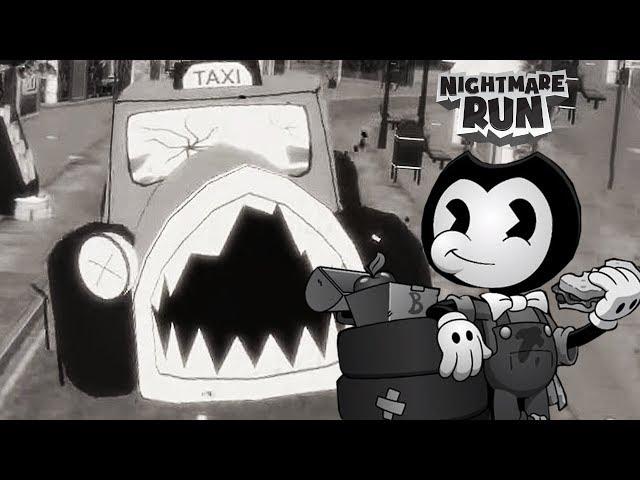 БЕНДИ РАЗБИЛ ЧЕРНИЛЬНОЕ ТАКСИ! BENDY IN NIGHTMARE RUN