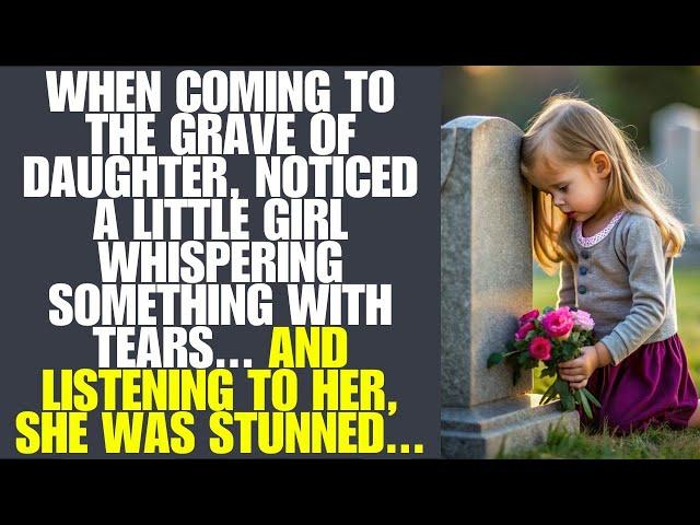 At Her Daughter's Grave, Noticed A Crying Child Whispering Something... She Was Stunned To Overhear.