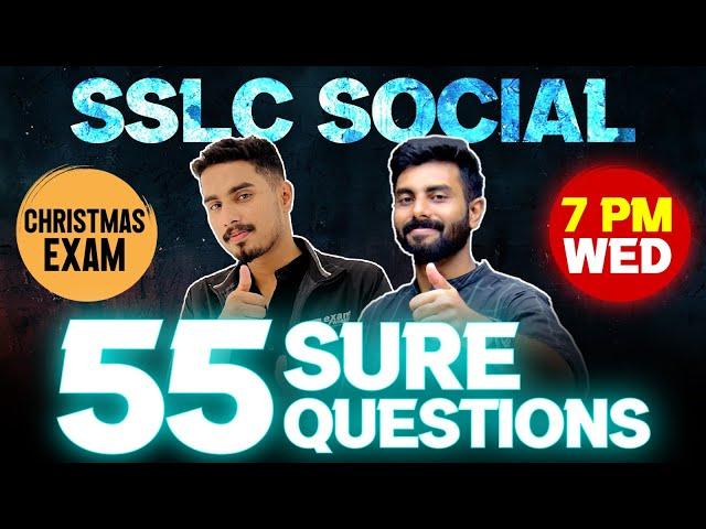 SSLC Social Science Christmas Exam | 55 Sure Questions  | Exam Winner SSLC