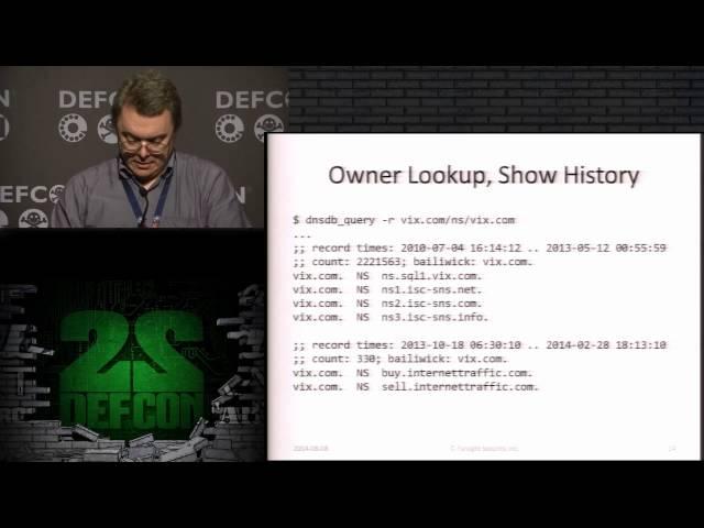 DEF CON 22 - Dr. Paul Vixie - Domain Name Problems and Solutions