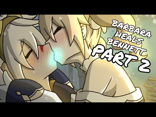 Barbara Heals Bennett [PART 2] - (Genshin Impact Fan Comic)