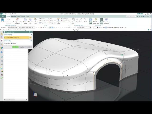 Thiết kế kiểu dáng với Subdivision trên NX - Subdivision on NX