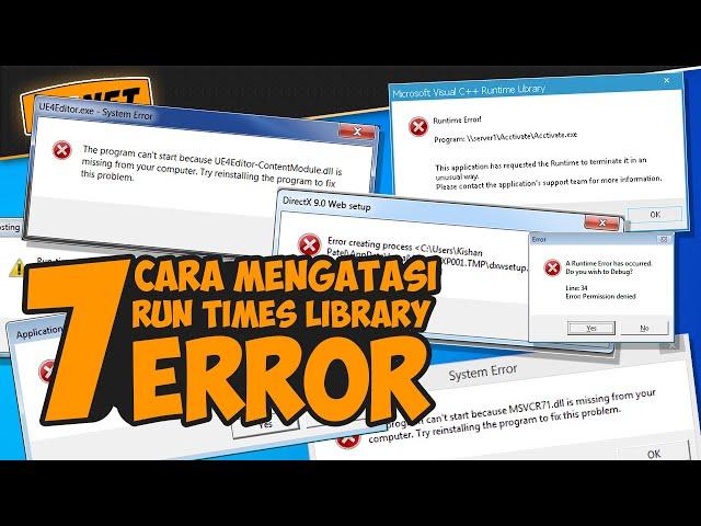 7 Cara Mengatasi Runtimes Library Error (DirectX/Microsoft Visual C++/Do Net Framework)