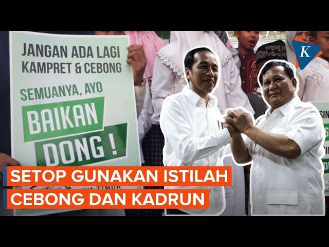 Setop Istilah Cebong dan Kadrun untuk Kurangi Perpecahan Politik